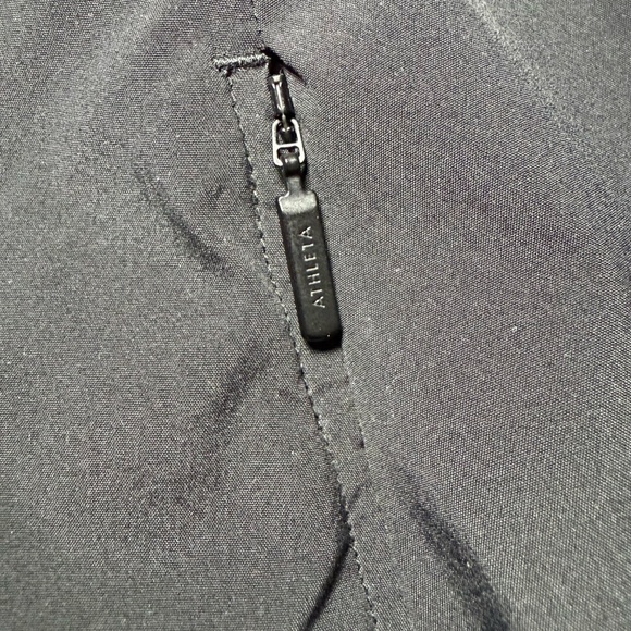 Athleta Advantage Poplin Jacket Ruffle Collar Black Size Large - Picture 8 of 8